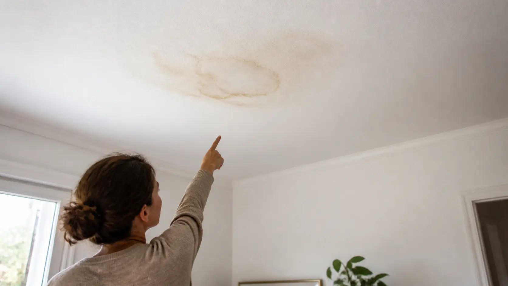 Tache jaune au plafond, fuite ou simple trace d’humidité ?